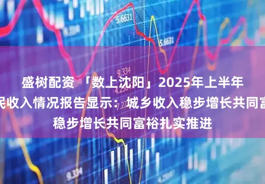 盛树配资 「数上沈阳」2025年上半年沈阳城乡居民收入情况报告显示：城乡收入稳步增长共同富裕扎实推进