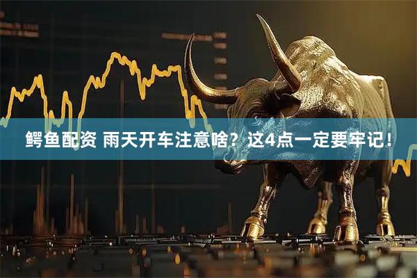 鳄鱼配资 雨天开车注意啥？这4点一定要牢记！